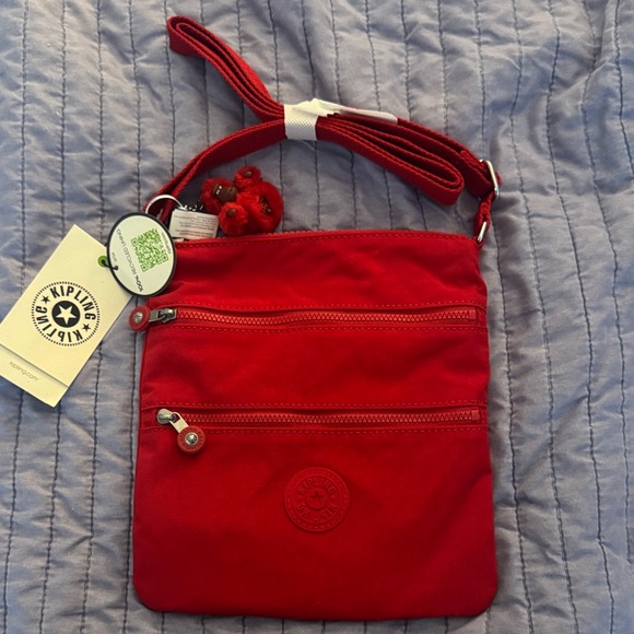 Kipling Handbags - Kipling Vibrant Red Crossbody Bag - Cherry Tonal Keiko